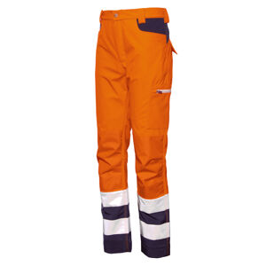 ISSA GORDON softshellové Kalhoty do pasu reflexní oranžová/modrá XXL