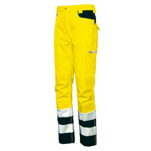 ISSA GORDON softshellové Kalhoty do pasu reflexní žlutá/modrá M