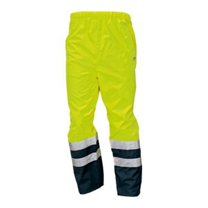 Cerva EPPING NEW Kalhoty pracovní do pasu reflexní nepromokavé žlutá/modrá M