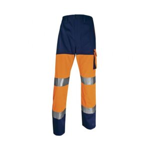DeltaPlus PHPA2 Kalhoty do pasu reflexní oranžová/námořnická modrá XL