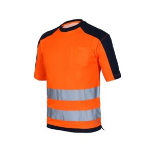 ISSA 08186 Tričko reflexní oranžová/modrá S