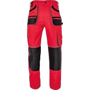 Cerva FF CARL BE-01-003 Kalhoty pracovní do pasu červená/černá 54
