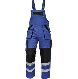 Cerva MAX WINTER RFLX Kalhoty pracovní s laclem zimní modrá/černá 56