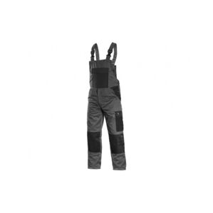 CXS PHOENIX CRONOS pánské Kalhoty pracovní s laclem šedá/černá 54