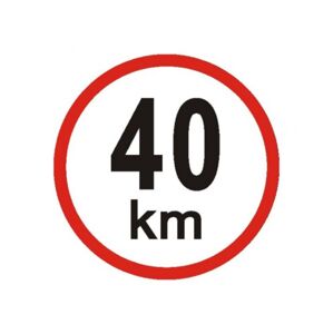 Bezpečnostní značky DP02 50km/h průměr 20cm fólie Označení rychlosti