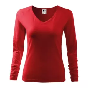 MALFINI ELEGANCE 127 dámské dlouhý rukáv Tričko červená XL